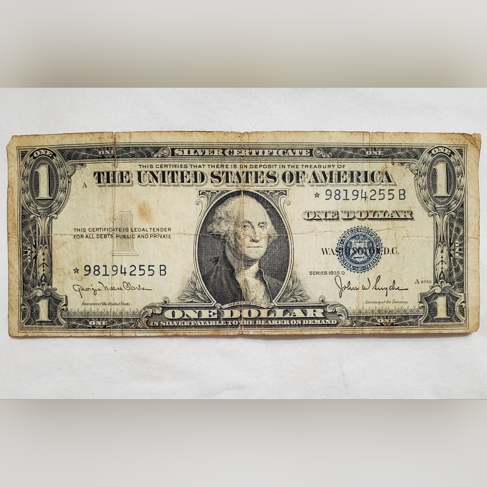 1935 D Series Star Note Silver Certificate